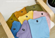 เสื้อยืดแขนสั้น สี Earth tone นุ่ม ใส่สบาย ไม่ต้องรีด